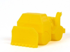 caricatore frontale costruzione i giocattoli auto bambini giocattolo camion ruote 3d print model - Mito3D