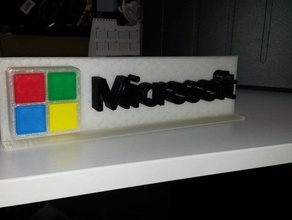 microsoft logo en 3d signos logotipos 3d print model - Mito3D