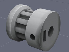10t xl pulley rail 3d printer parts 10teeth belt gear xl10t 3d print model - Mito3D