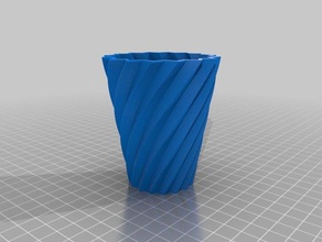 my customized square vase cup bracelet generator decor 3d print model - Mito3D