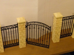 modello di cancello in ferro all'aperto giardino 3d print model - Mito3D