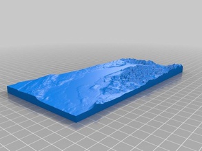 der Genfer See andere Alpen dem dhm Frankreich Geographie Höhe anzeigen Landschaft Schweiz Gelände Gelände-Modell Topographie 3d print model - Mito3D