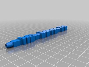 personalizzato retrò font di word penna inizia brandonw6 3d print model - Mito3D