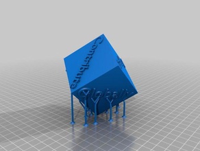 aas cubo de suporte mínimo dados 3d print model - Mito3D