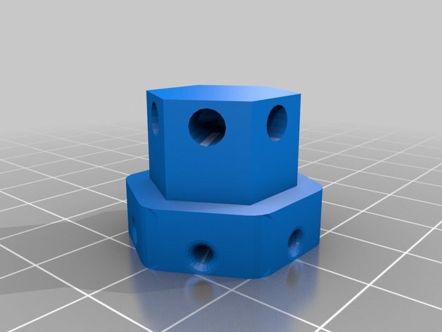 rostock spectra hex mount 3d printer parts 3D print model - Mito3D