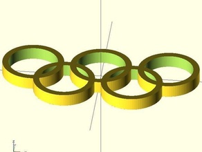 anillos olímpicos signos logotipos 3d modelo los juegos openscad paramétricas juguete 3d print model - Mito3D