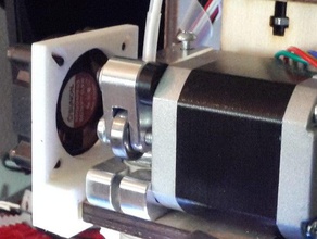 printrbot einfache Aluminium-extruder 40mm Lüfter, der 20132014 3 d Drucker Teile direkt - Laufwerk Lager 3d print model - Mito3D