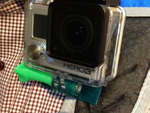 gopro correa de la mochila abrazadera cámara accesorio hero 3 plus monte senderismo 3d print model - Mito3D