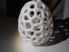 de voronoi huevo matemáticas arte 3d print model - Mito3D
