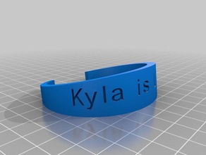 kylaisloved bracciale bracciali personalizzato 3d print model - Mito3D