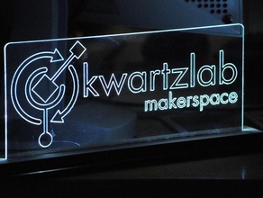 Acryl edge-lit led-Zeichen Zeichen logos genial kwartzlab lasercut laser-cutter 3d print model - Mito3D