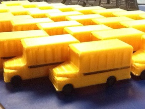 little school bus glue-on wheels toys games 3d print model - Mito3D