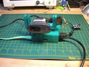 raspberry pi pantilt webcam case camera 3d print model - Mito3D