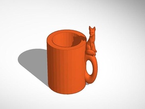 fox mug kitchen dining coffee cup cups mugs foxes 3d print model - Mito3D