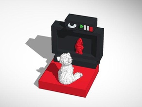 tv izlerken sheepy hayvanlar sevimli dvd player oynatıcı gnome Cüceler kuzu modelleri televizyon 3d print model - Mito3D