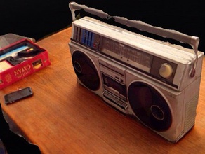 sony boombox o áudio 123dcatch ghettoblaster rádio 3d print model - Mito3D