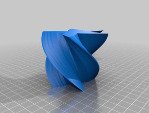 twisted 5-point star vase les conteneurs personnalisé 3d print model - Mito3D
