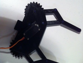 parametric robot claw robotics customizer challenge gear gripper mechanical openscad useful 3d print model - Mito3D