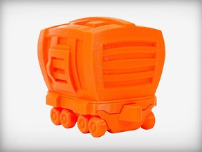 musculoso vagón de carga vehículos tren 3d print model - Mito3D