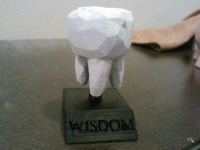 wisdom tooth decor 3d display inventions inventor molar stand stupid teeth toy 3d print model - Mito3D