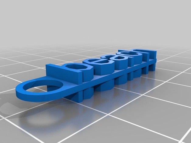 praia de chaveiro organização personalizado 3D print model - Mito3D