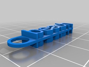 beach keychain organization customized 3d print model - Mito3D