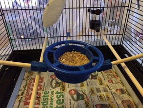 bird cage feeding bowl pets 3d print model - Mito3D