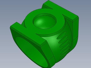 green lantern, l'anneau accessoires 3d print model - Mito3D