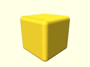 arrondie cube module plus vite que minkowski d'autres personnalisables customizer de la coque openscad paramétrique 3d print model - Mito3D