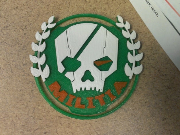 titanfall milice logo des signes les logos la frontière de pictogramme crâne 3D print model - Mito3D