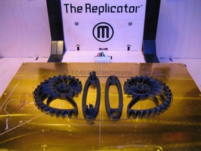 nautilus engrenages de la plaque construction interactifs art réplicateur spirale 3d print model - Mito3D