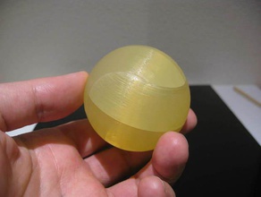 hemi-demi-esfera quebra-cabeças 2color 3d a geometria intertravamento openscad supportless 3d print model - Mito3D