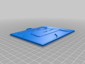 burt lithopane 2d art personalizado 3d print model - Mito3D