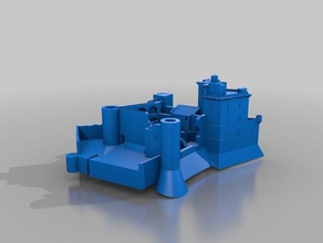 ch&acircteau portes 3d drucken Architektur Architektur-Modelle Burg 3d print model - Mito3D