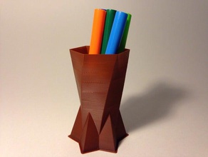 customizable double tapered vase containers customizer holder openscad parametric 3d print model - Mito3D