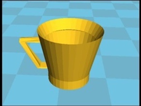 easy cup household 3d print model - Mito3D