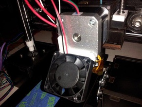 qu-bd fan bracket oneup twoup 3d printer parts 1up one-up mount 3d print model - Mito3D