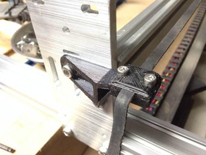 parametric timing belt clamp parts customizer mxl shapeoko t10 t25 t5 3d print model - Mito3D