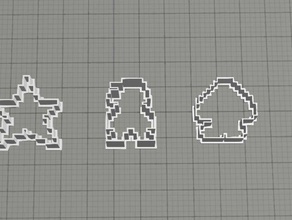 mario cookie cutters toys games 3d print model - Mito3D