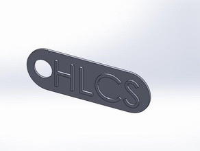 very simple keychain hlcs logo 3d printing tests 3d print model - Mito3D