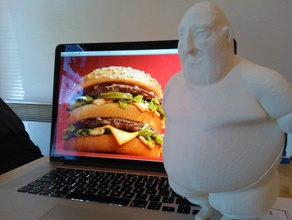 fat guy people 3d print model - Mito3D