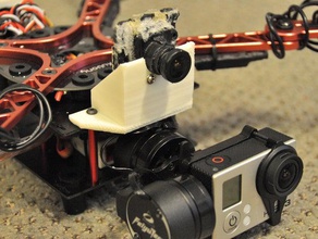 xugong caméra gimble de montage rc des véhicules pixim seawolf quadricoptère 3d print model - Mito3D