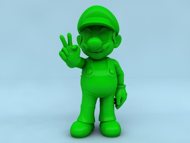 mario poste eseguito l'upsampling video giochi nintendo di gioco 3D print model - Mito3D