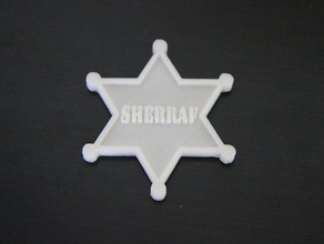 sherrif badge accessoires américaine classe médaille la shérif sherraf 3d print model - Mito3D