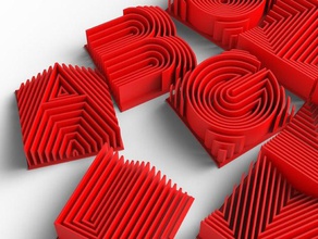 heatwave 3d-druckbare Schrift Zeichen logos Buchstaben 3d print model - Mito3D