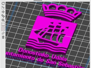 donostia san sebastián de la ciudad escudo armas 2d arte 3d print model - Mito3D