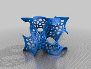 gyrovoronoid 1 math art gyroid 3d print model - Mito3D