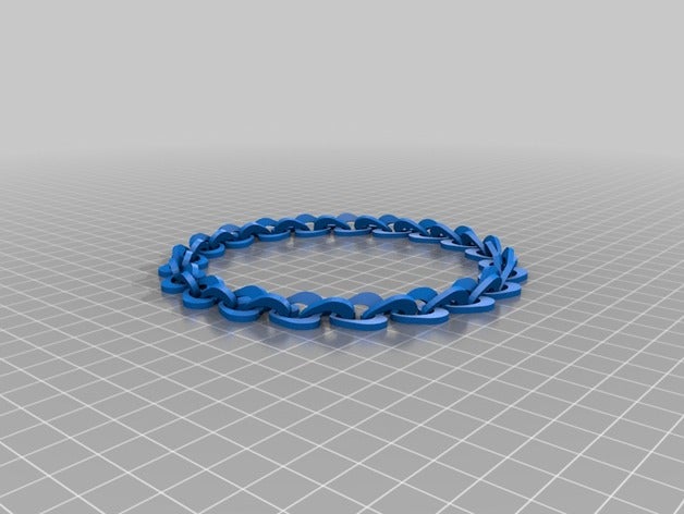 heart chain bracelet 2 jewelry customized 3D print model - Mito3D