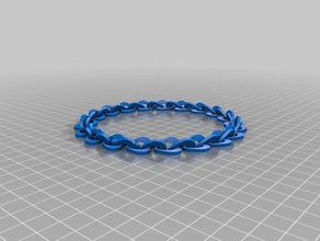 cuore braccialetto a catena 2 gioielli personalizzato 3d print model - Mito3D