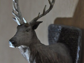 stuffed regal stag sculptures animal 3d print model - Mito3D
